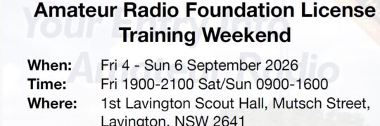 Amateur Radio Foundation License Training Weekend